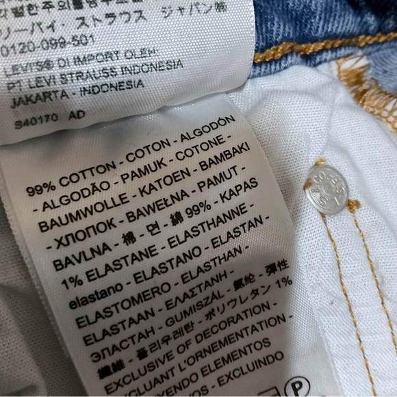 Levi's 501 S Jeans Sz 29 Skinny Button Fly Classic Denim - Picture 14 of 14